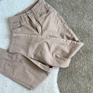 H&M khaki wide leg jeans
